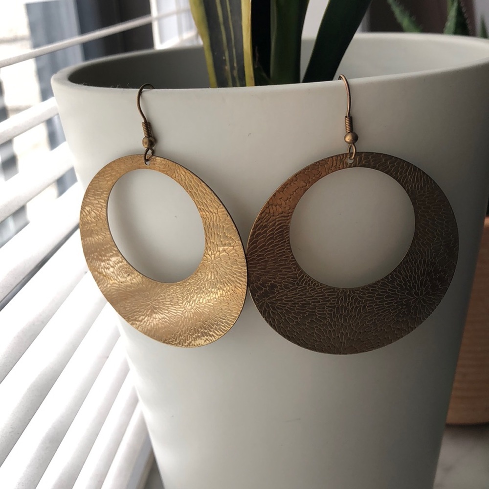 Gold plated hoop earrings